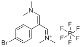 (E)-N-(2-(4-BROMOPHENYL)-3-(DIMETHYLAMINO)ALLYLIDENE)-N-METHYLMETHANAMINIUM HEXAFLUOROPHOSPHATE Struktur