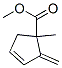 3-Cyclopentene-1-carboxylicacid,1-methyl-2-methylene-,methylester(9CI) Struktur