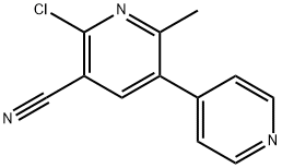 6-CHLORO-2-METHYL-3,4'-BIPYRIDINE-5-CARBONITRILE Struktur