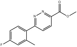 6-(4-Fluoro-2-methylphenyl)pyridazine-3-carboxylic acid methyl ester Struktur