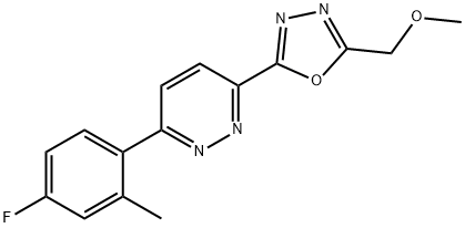 PYRIDAZINE, 3-(4-FLUORO-2-METHYLPHENYL)-6-[5-(METHOXYMETHYL)-1,3,4-OXADIAZOL-2-YL]- Struktur