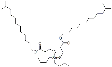 diisotridecyl 3,3'-[(dibutylstannylene)bis(thio)]dipropionate Struktur