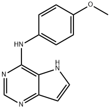 5H-Pyrrolo(3,2-d)pyrimidin-4-amine, N-(p-methoxyphenyl)- Struktur