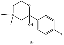 2-(4-FLUOROPHENYL)-2-HYDROXY-4,4-DIMETHYL-1,4-OXAZINAN-4-IUM BROMIDE Struktur