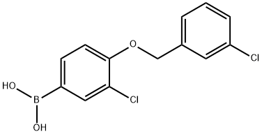 3-CHLORO-4-(3'-CHLOROBENZYLOXY)PHENYLBO& Struktur