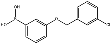 3-(3'-Chlorobenzyloxy)phenylboronic acid Struktur