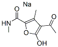 sodium 4-acetyl-5-hydroxy-N,3-dimethylfuran-2-carboxamidate Struktur