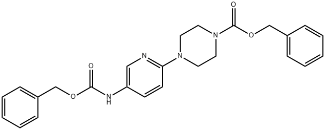 1-Piperazinecarboxylic acid, 4-[5-[[(phenylMethoxy)carbonyl]aMino]-2-pyridinyl]-phenylMethyl ester Struktur