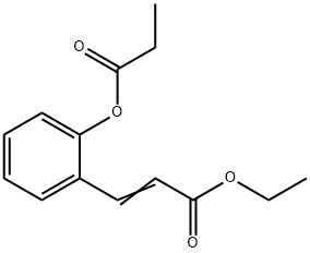 ethyl 3-[2-(1-oxopropoxy)phenyl]acrylate Struktur