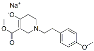 sodium methyl 1,2,5,6-tetrahydro-1-[2-(4-methoxyphenyl)ethyl]-4-oxidonicotinate  Struktur