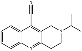 Benzo[b][1,6]naphthyridine-10-carbonitrile,  1,2,3,4-tetrahydro-2-(1-methylethyl)- Struktur