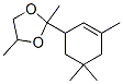 2,4-dimethyl-2-(3,5,5-trimethyl-2-cyclohexen-1-yl)-1,3-dioxolane Struktur