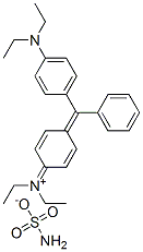 diethyl[4-[[4-(diethylamino)phenyl]phenylmethylene]-2,5-cyclohexadien-1-ylidene]ammonium sulphamate Struktur