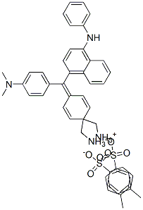 [4-[alpha(4-anilino-1-naphthyl)-4-(dimethylamino)benzylidene]cyclohexa-2,5-dien-1-ylidene]dimethylammonium toluene-p-sulphonate Struktur