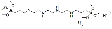 N,N'-bis[2-[[3-(trimethoxysilyl)propyl]amino]ethyl]ethylenediamine dihydrochloride Struktur