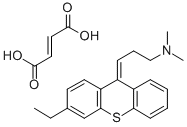 3-Ethyl-9-(3-dimethylaminopropylidene)thioxanthene hydrogen fumarate Struktur