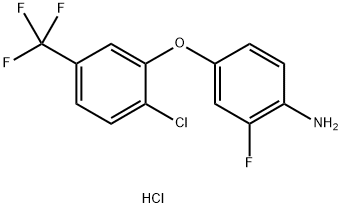 4-[2-CHLORO-5-(TRIFLUOROMETHYL)PHENOXY]-2-FLUOROANILINE HYDROCHLORIDE Struktur