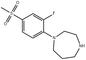 1-[2-FLUORO-4-(METHYLSULFONYL)PHENYL]-1,4-DIAZEPANE
 Struktur