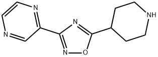 2-(5-PIPERIDIN-4-YL-1,2,4-OXADIAZOL-3-YL)PYRAZINE
 Struktur