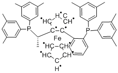 (S)-1-{(S)-2-[2-[DI(3,5-XYLYL)PHOSPHINO]PHENYL]FERROCENYL}ETHYLDI(3,5-XYLYL)PHOS Struktur