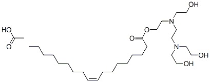 2-[[2-[bis(2-hydroxyethyl)amino]ethyl](2-hydroxyethyl)amino]ethyl oleate monoacetate Struktur