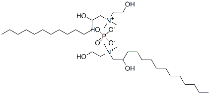 bis[(2-hydroxyethyl)(2-hydroxytetradecyl)dimethylammonium] hydrogen phosphate Struktur