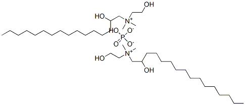 bis[(2-hydroxyethyl)(2-hydroxyhexadecyl)dimethylammonium] hydrogen phosphate Struktur