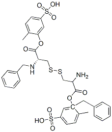 O,O'-dibenzyl-L-cystine bis(toluene-4-sulphonate) Struktur