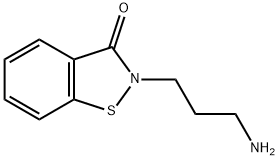 2-(3-aminopropyl)-1,2-benzisothiazol-3(2H)-one Struktur