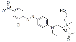 [2-[[4-[(2-chloro-4-nitrophenyl)azo]phenyl]ethylamino]ethyl](2-hydroxyethyl)dimethylammonium acetate Struktur