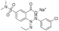 sodium 2-[3-(3-chlorophenyl)-1-ethyltriazen-2-yl]-5-[(dimethylamino)sulphonyl]benzoate Struktur