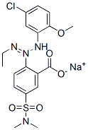 sodium 2-[3-(5-chloro-2-methoxyphenyl)-1-ethyltriazen-2-yl]-5-[(dimethylamino)sulphonyl]benzoate Struktur