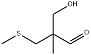 2-(hydroxymethyl)-2-methyl-3-(methylthio)propionaldehyde Struktur