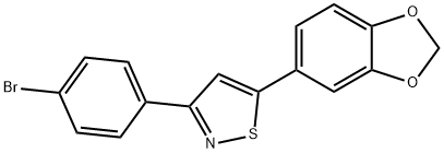 5-(BENZO[D][1,3]DIOXOL-5-YL)-3-(4-BROMOPHENYL)ISOTHIAZOLE Struktur