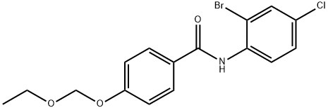 N-(2-BROMO-4-CHLOROPHENYL)-4-(ETHOXYMETHOXY)BENZAMIDE Struktur