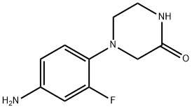 4-(4-Amino-2-fluorophenyl)-2-piperazinone Struktur