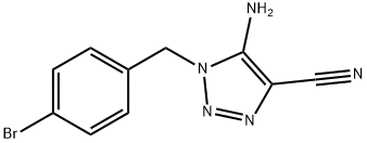 5-AMINO-1-(4-BROMOBENZYL)-1H-1,2,3-TRIAZOLE-4-CARBONITRILE Struktur