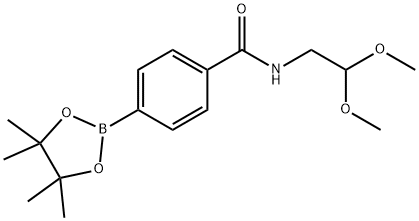 N-(2,2-DIMETHOXY-ETHYL)-4-(4,4,5,5-TETRAMETHYL-[1,3,2]DIOXABOROLAN-2-YL)-BENZAMIDE Struktur