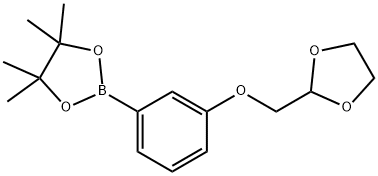 2-[3-([1,3]DIOXOLAN-2-YLMETHOXY)-PHENYL]-4,4,5,5-TETRAMETHYL-[1,3,2]DIOXABOROLANE Struktur