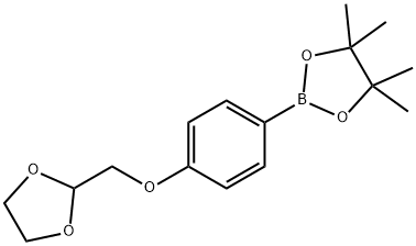 2-[4-([1,3]DIOXOLAN-2-YLMETHOXY)-PHENYL]-4,4,5,5-TETRAMETHYL-[1,3,2]DIOXABOROLANE Struktur