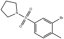 1-(3-BROMO-4-METHYLPHENYLSULFONYL)PYRROLIDINE Struktur