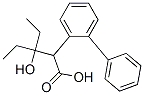 alpha-(1-Ethyl-1-hydroxypropyl)-biphenylacetic acid, (+)- Struktur