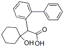 alpha-(1-Hydroxycyclohexyl)-biphenylacetic acid, (+)- Struktur