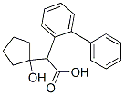 alpha-(1-Hydroxycyclopentyl)-biphenylacetic acid, (-)- Struktur