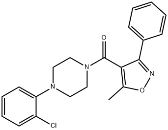 Methanone, [4-(2-chlorophenyl)-1-piperazinyl](5-methyl-3-phenyl-4-isoxazolyl)- Struktur