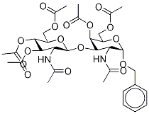 Benzyl 2-(AcetylaMino)-2-deoxy-3-O-[3,4,6-tri-O-acetyl-2-(acetylaMino)-2-deoxy-β-D-glucopyranosyl]-α-D-galactopyranoside 4,6-Diacetate Struktur