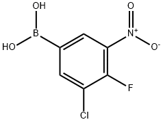 (3-CHLORO-4-FLUORO-5-NITRO)BENZENEBORONIC ACID Struktur