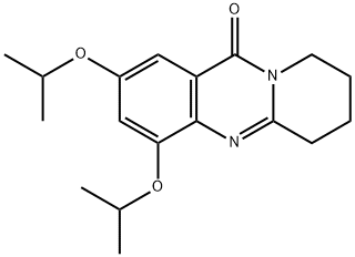 11H-Pyrido[2,1-b]quinazolin-11-one,  6,7,8,9-tetrahydro-2,4-bis(1-methylethoxy)- Struktur