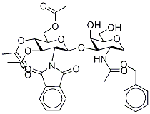 Benzyl 2-(AcetylaMino)-2-deoxy-3-O-[3,4,6-tri-O-acetyl-2-deoxy-2-phthaliMido-β-D-glucopyranosyl]-α-D-galactopyranoside Struktur