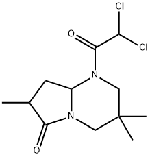 5-(2,2-dichloroacetyl)-3,3,8-trimethyl-1,5-diazabicyclo[4.3.0]nonan-9-one Struktur